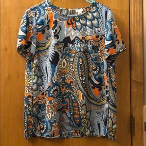 J. Crew short sleeve blouse, size M